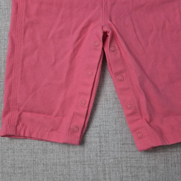 Carhartt Baby Girls Pink Canvas Overalls - Heart Hardware - 6M - Picture 5 of 10